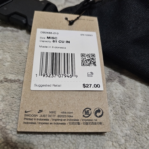 2 Pcs Nike Black Waist Bag - Picture 4 of 6